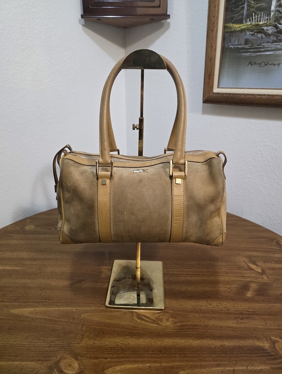 Gucci Other - Gucci  Boston Brown/Tan Suede  Bag With C.O.A.